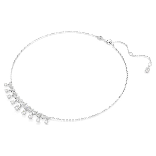Idyllia necklace, Mixed cuts, Snowflake, White