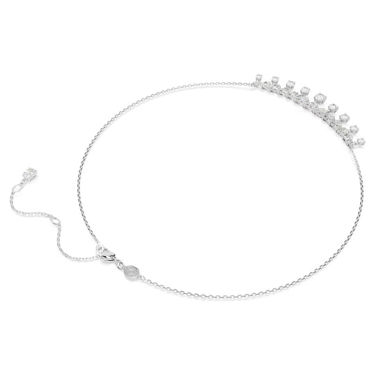 Idyllia necklace, Mixed cuts, Snowflake, White