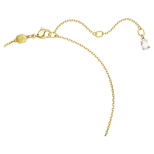Idyllia pendant, Clover, Green, Gold-tone plated