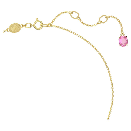 Florere pendant, Flower, Pink, Gold-tone plated