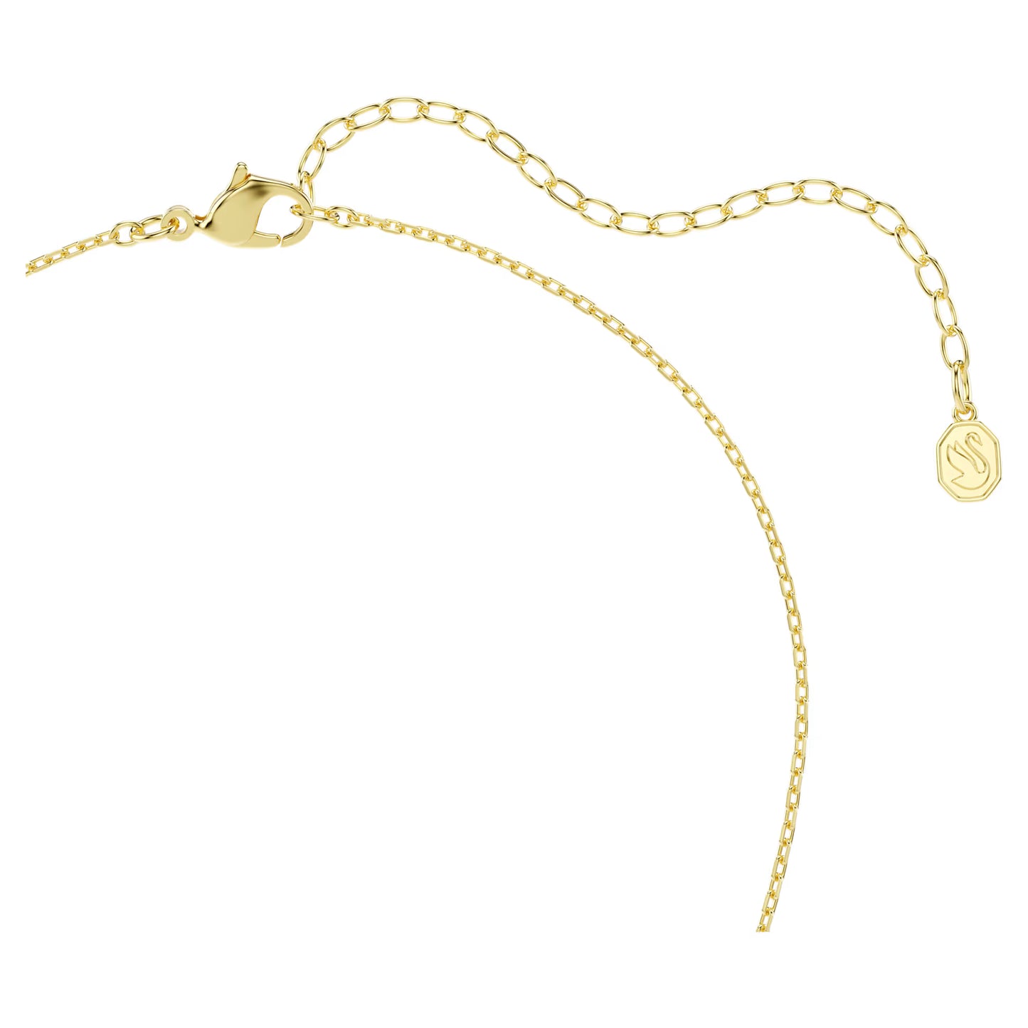 Idyllia pendant, Mixed cuts, Heart, key, Pink, Gold-tone plated