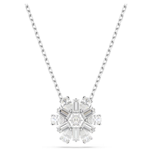 Idyllia pendant, Mixed cuts, Snowflake, White