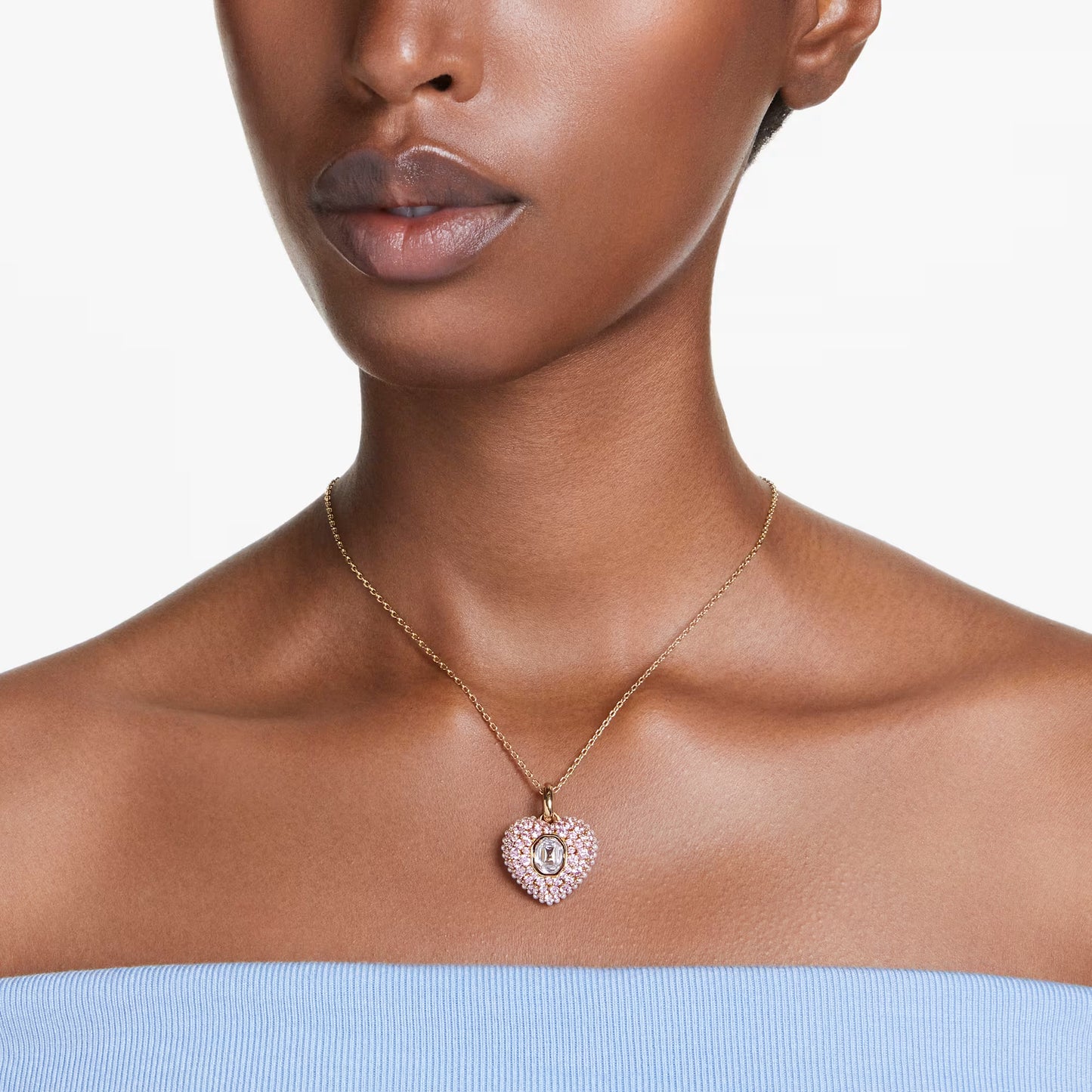 Hyperbola pendant, Octagon cut, Crystal pearls