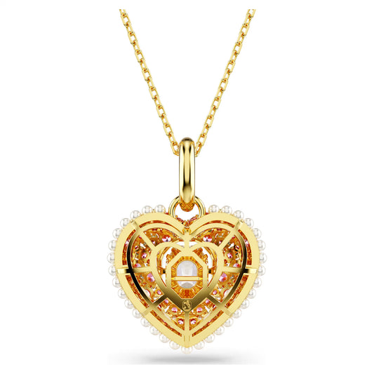 Hyperbola pendant, Octagon cut, Crystal pearls