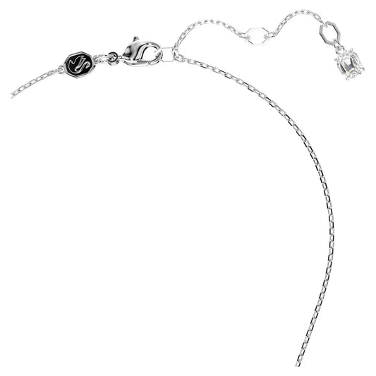 Hyperbola set, Heart, White, Rhodium
