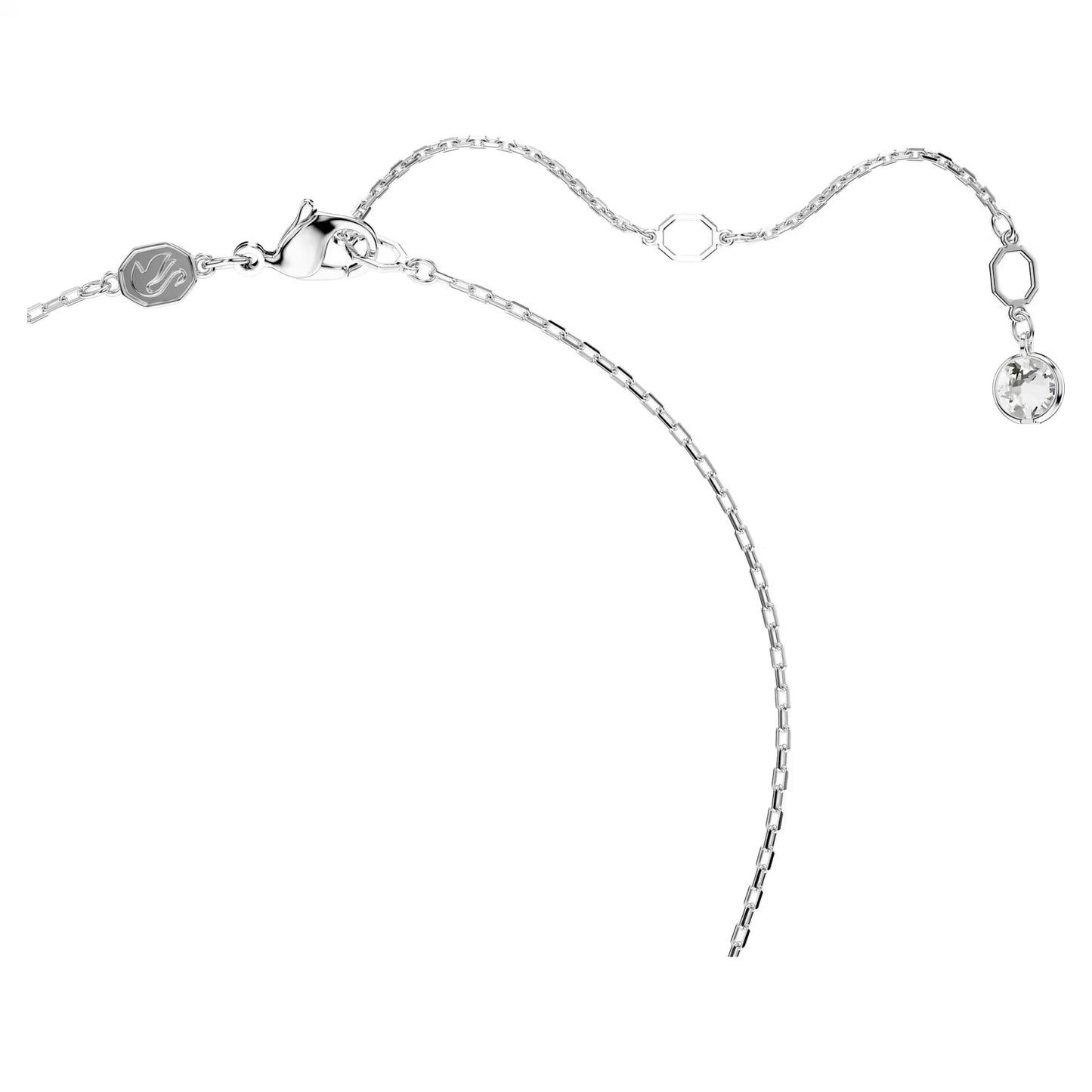 Idyllia set, Mixed cuts, Flower, Blue, Rhodium plated
