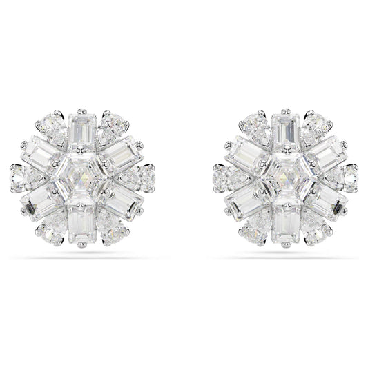 Idyllia stud earrings, Mixed cuts, Snowflake