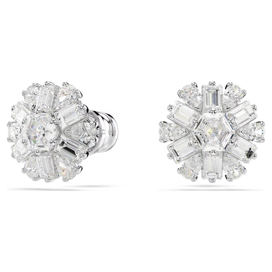 Idyllia stud earrings, Mixed cuts, Snowflake