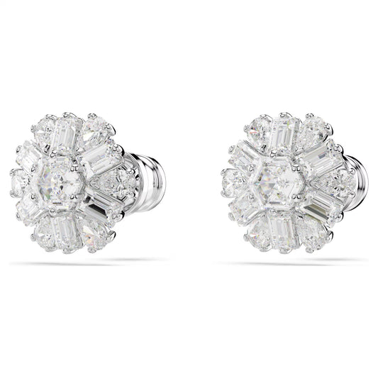 Idyllia stud earrings, Mixed cuts, Snowflake