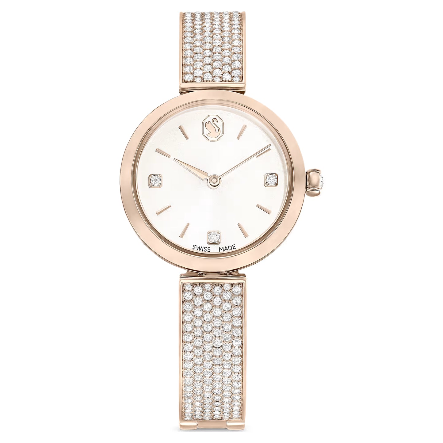 Illumina watch, Swiss Made, Metal bracelet, Gold tone, Champagne gold-tone finish