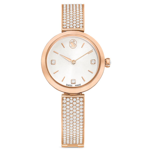 Illumina watch, Swiss Made, Metal bracelet, Rose gold tone, Rose gold-tone finish