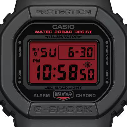 G-Shock Origin 5600 Series Black & Red Digital Watch