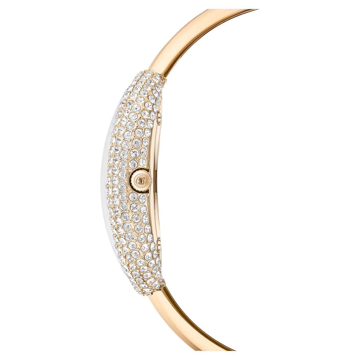 Imber bangle watch, Swiss Made, Metal bracelet, Gold tone, Champagne gold-tone finish