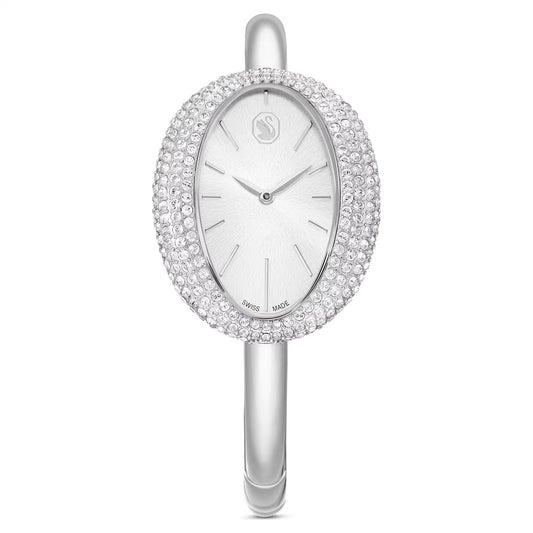 Imber bangle watch, Swiss Made, Metal bracelet, Silver Tone, Stainless steel