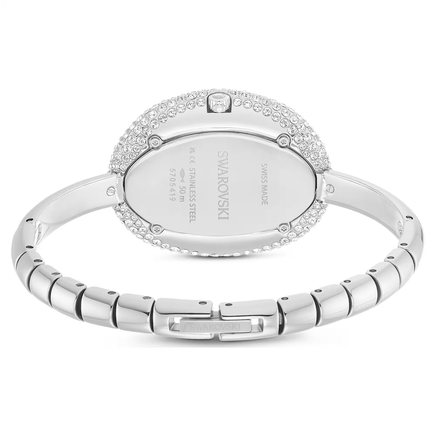 Imber bangle watch, Swiss Made, Metal bracelet, Silver Tone, Stainless steel