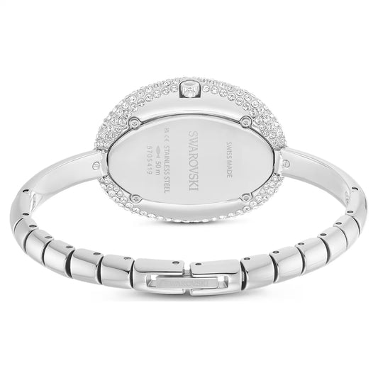 Imber bangle watch, Swiss Made, Metal bracelet, Silver Tone, Stainless steel