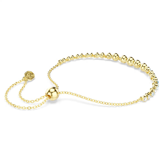 Imber bracelet Round cut, Blue, 18K gold finish
