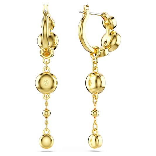 Imber drop earrings, Round cut, White, Mixed metal