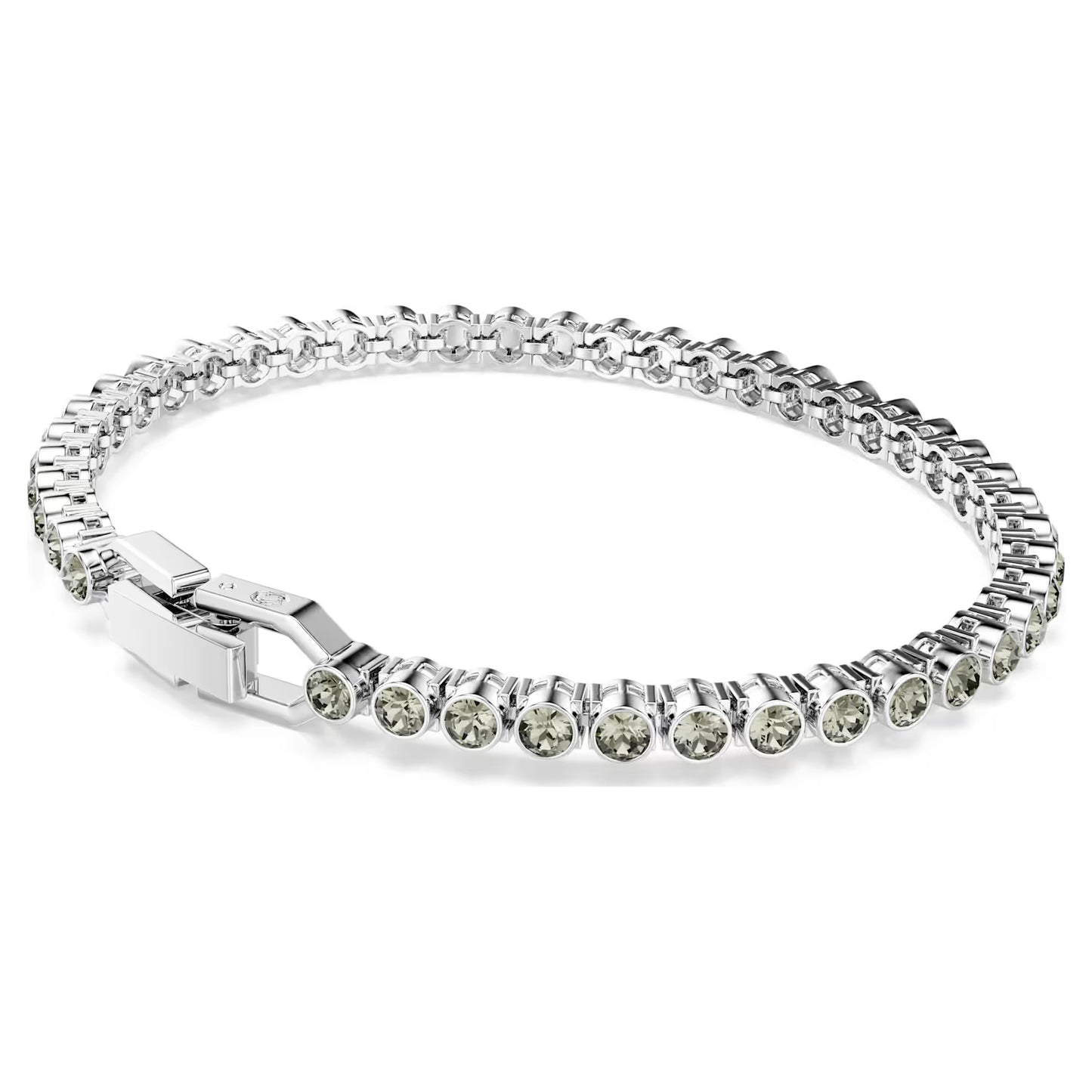 Imber Emily Tennis bracelet, Round cut, Black, Rhodium plated