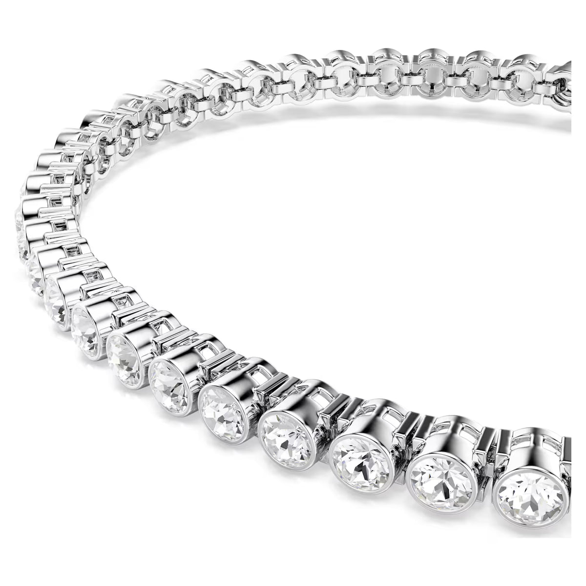 Imber Emily Tennis bracelet, Round cut, White, Rhodium plated