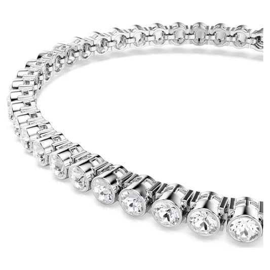 Imber Emily Tennis bracelet, Round cut, White, Rhodium plated