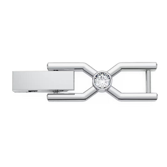 Imber Emily Tennis extender, Round cut, Rhodium plated