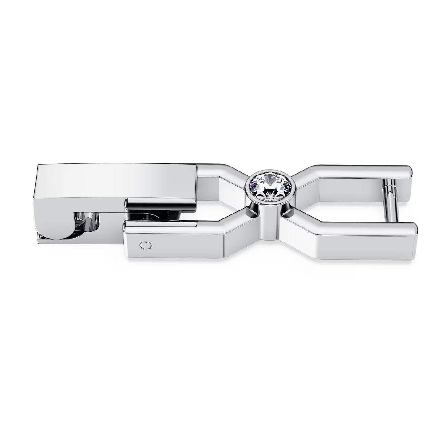 Imber Emily Tennis extender, Round cut, Rhodium plated