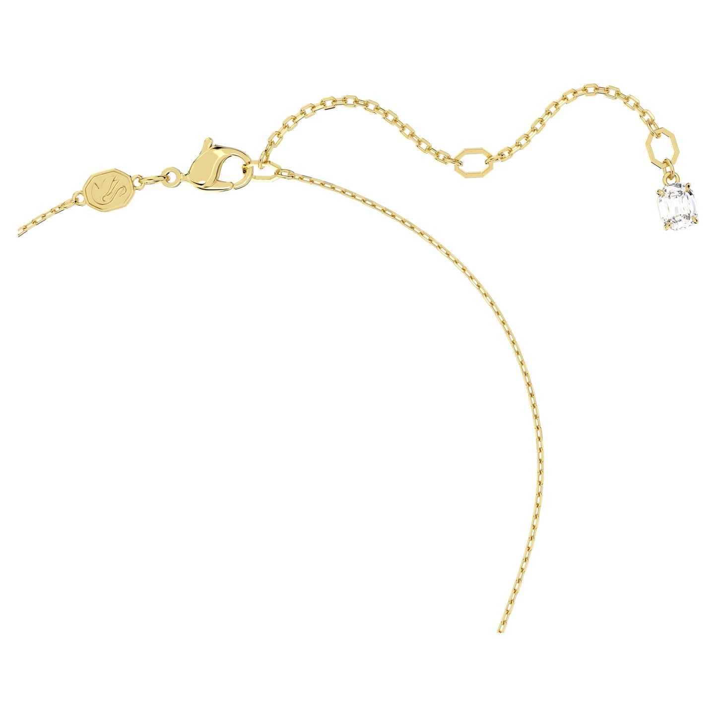 Dextera pendant, Mixed cuts, White, Gold-tone