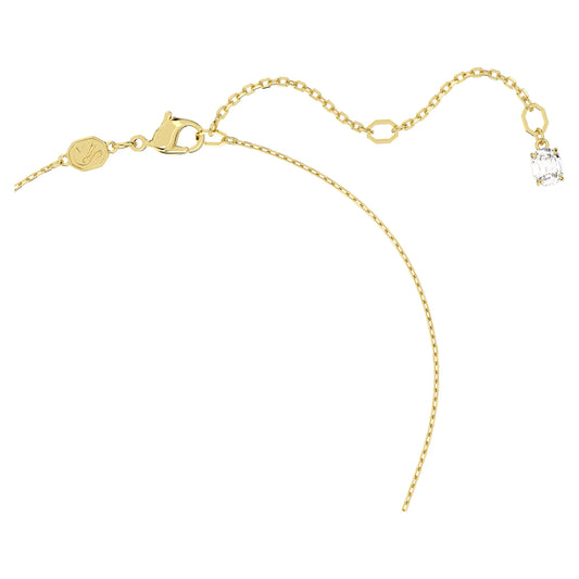 Dextera pendant, Mixed cuts, White, Gold-tone