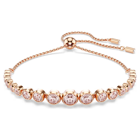 Imber Tennis bracelet, Mixed cuts, Pink, Rose-Tone
