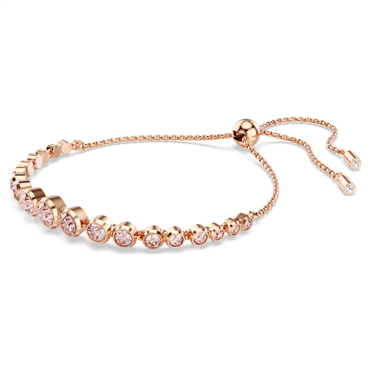 Imber Tennis bracelet, Mixed cuts, Pink, Rose-Tone