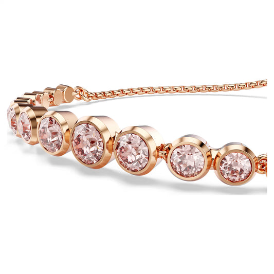 Imber Tennis bracelet, Mixed cuts, Pink, Rose-Tone