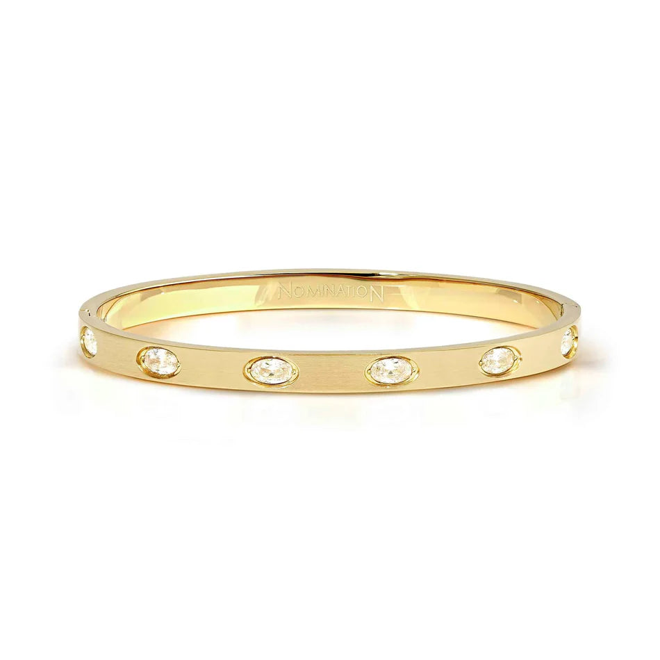 Pretty Bangle With Oval CZ
