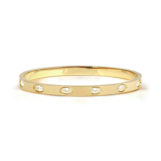 Pretty Bangle With Oval CZ