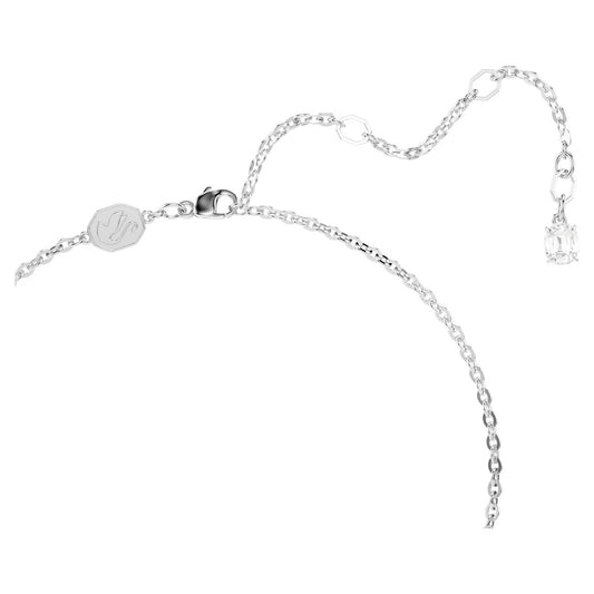 Insigne pendant, Pavé, Cross, White, Rhodium