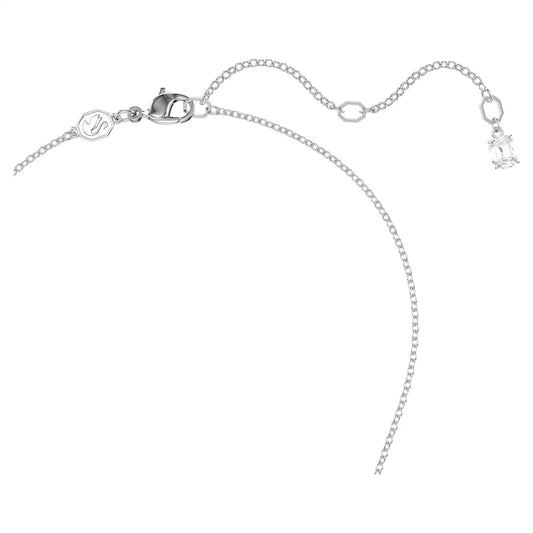 Insigne pendant, Round cut, Cross, White, Rhodium