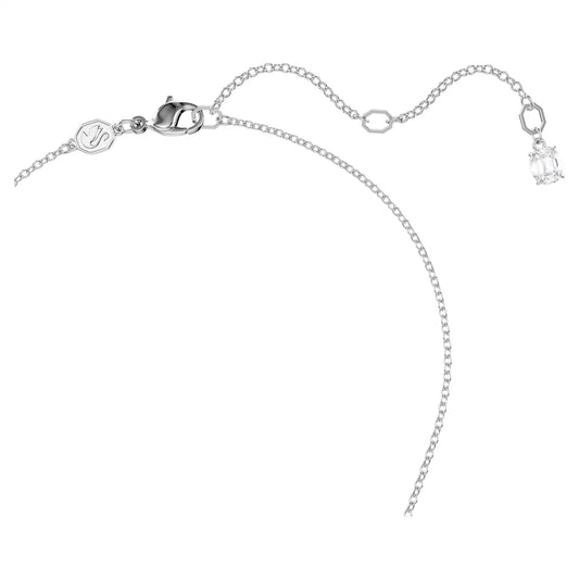 Insigne pendant, Round cut, Star, White, Rhodium