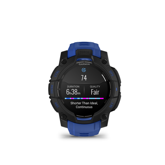 Garmin Instinct 3 45mm AMOLED Black with Bolt Blue Band