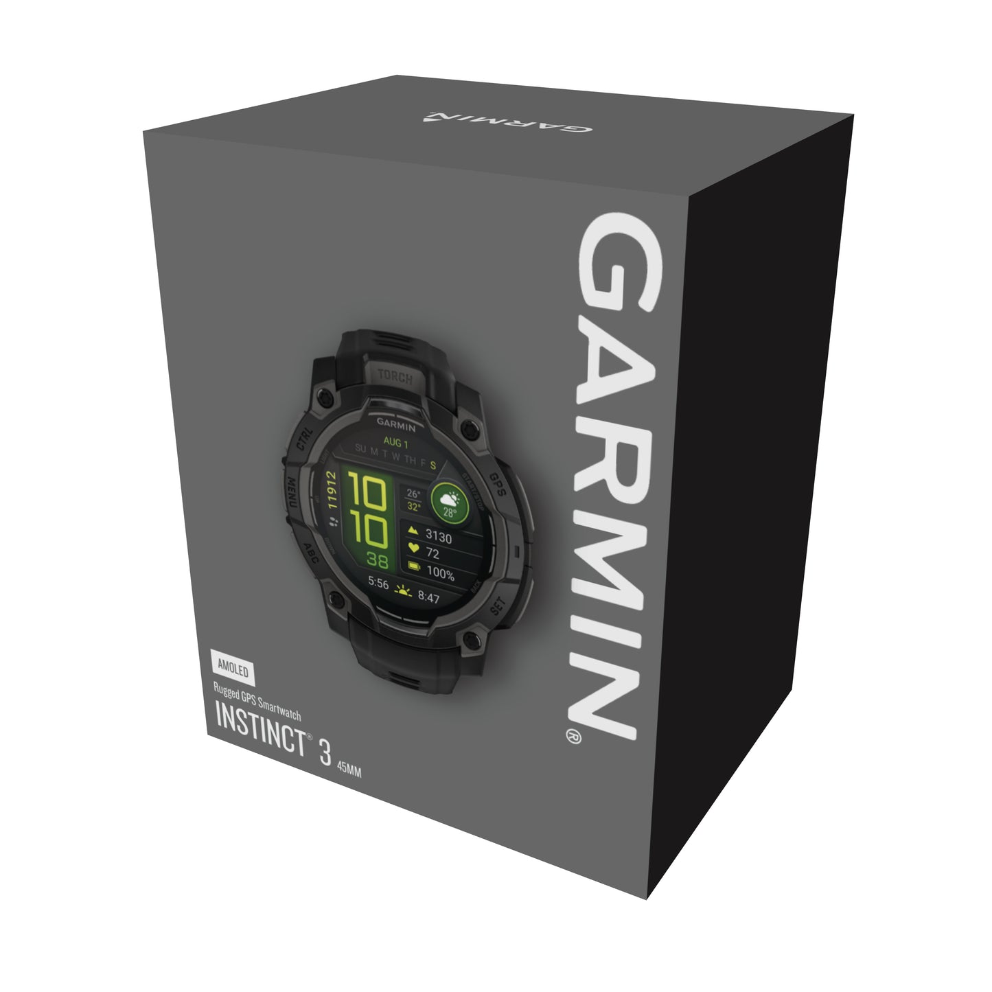 Garmin Instinct 3 45mm AMOLED Black with Black Band