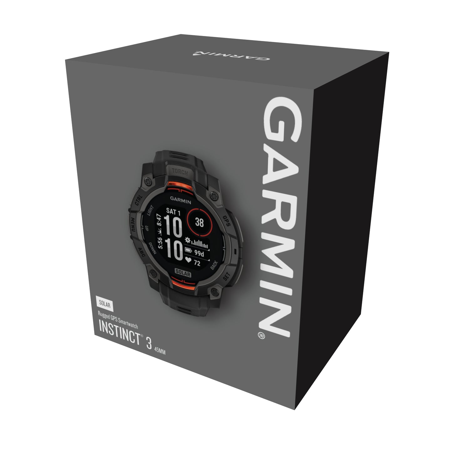 Garmin Instinct 3 45mm Solar Black with Black Band
