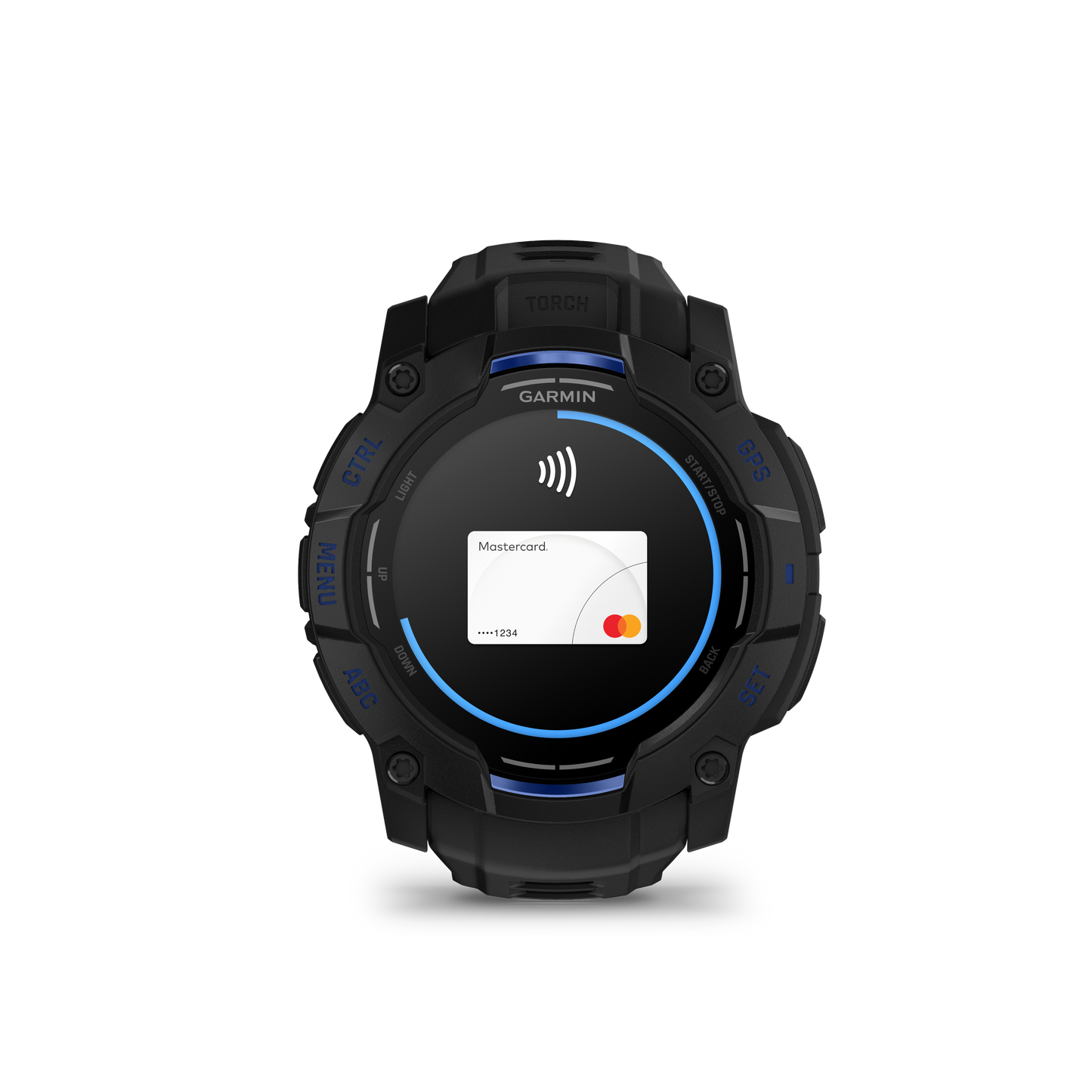 Garmin Instinct 3 50mm AMOLED Black with Black Bolt Blue Band