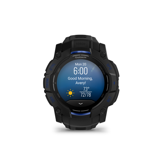 Garmin Instinct 3 50mm AMOLED Black with Black Bolt Blue Band