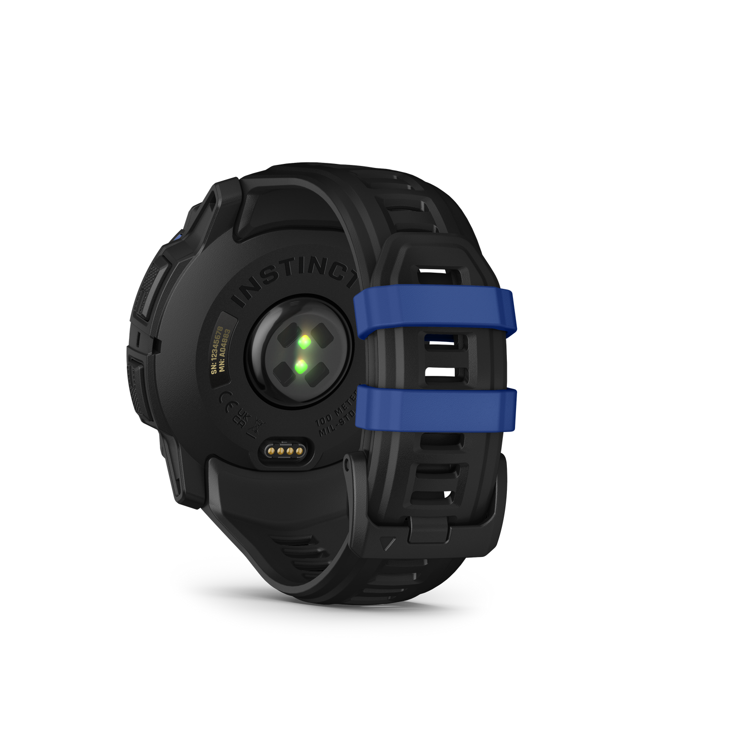 Garmin Instinct 3 50mm AMOLED Black with Black Bolt Blue Band
