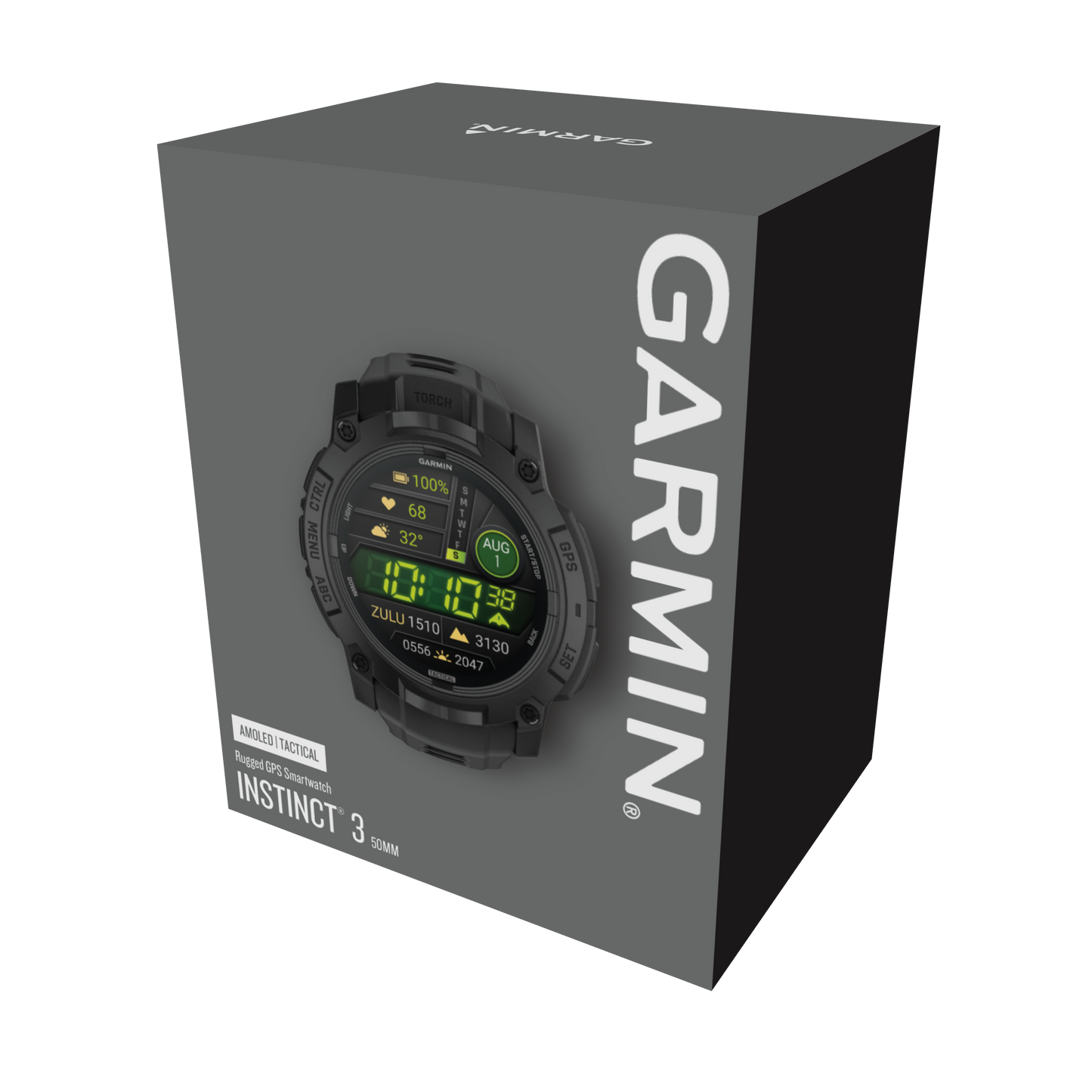 Garmin Instinct 3 50mm AMOLED Tactical Edition Black with Black Band