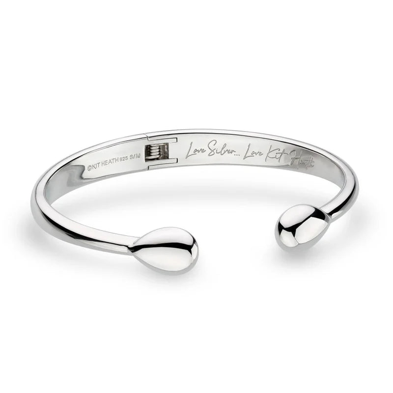 Sterling Silver Coast Pebble Smooth Hinged Bangle