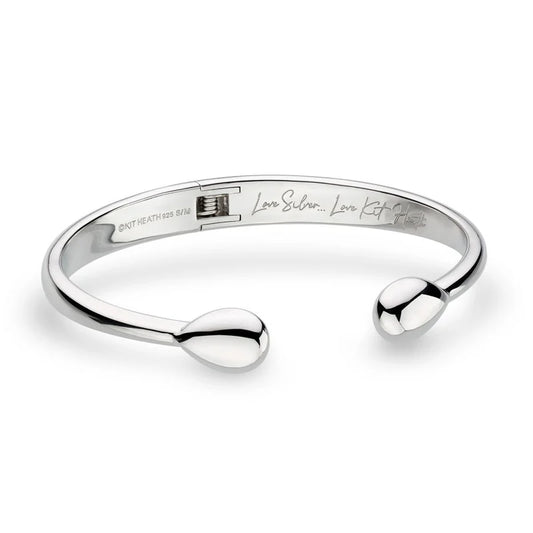 Sterling Silver Coast Pebble Smooth Hinged Bangle