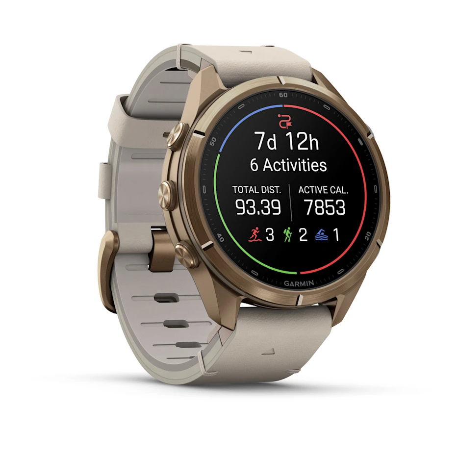 Garmin Fenix 9 Pro 43mm AMOLED inReach Autumn Gold Titanium with Bone Leather Band
