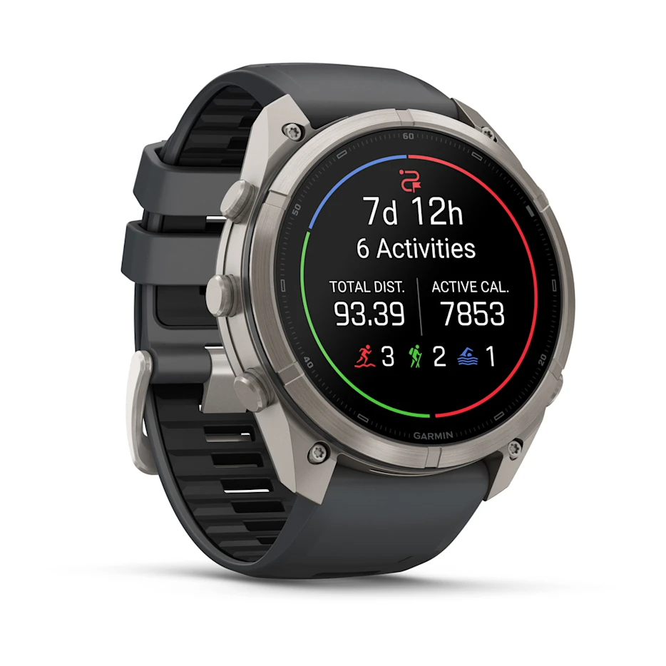 Garmin Fenix 9 Pro 51mm AMOLED Titanium with Graphite/Black Silicone Band