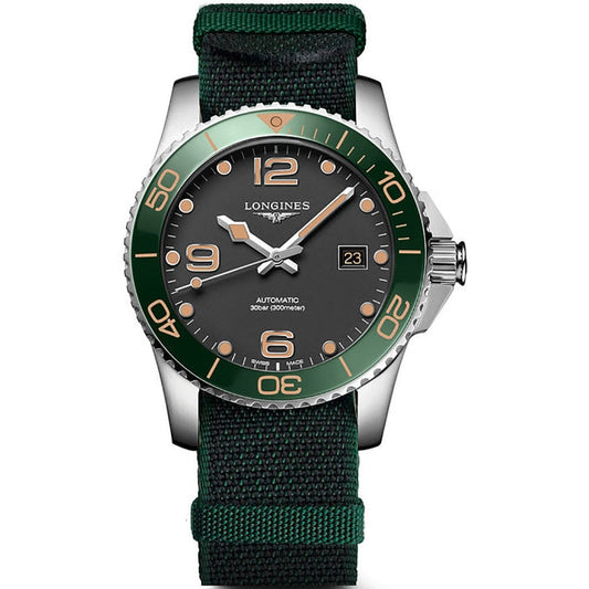 HYDROCONQUEST 41mm Men's Automatic Green Ceramic Bezel Watch