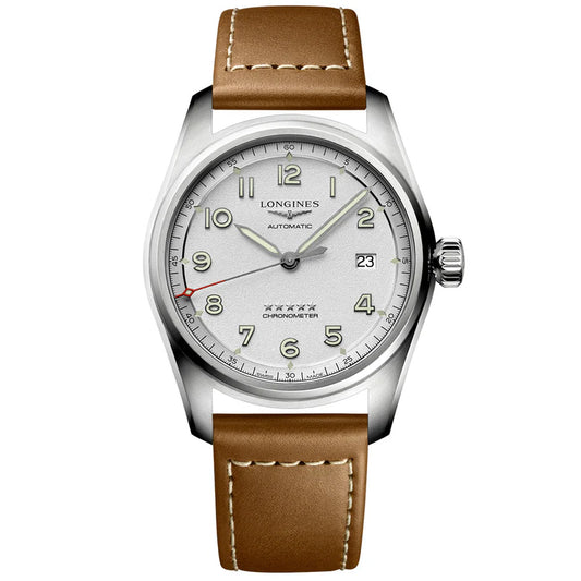 Spirit 40mm Automatic Leather Strap Watch